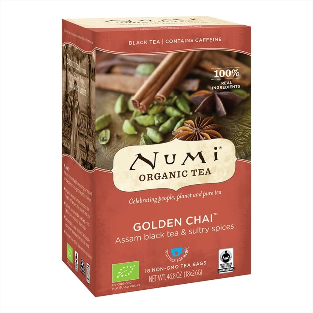 Numi Thé bio Golden Chai -- 18x2.6g