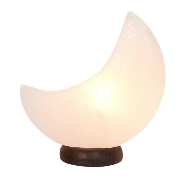 Lampe en Cristal de Sel Blanc - Lune