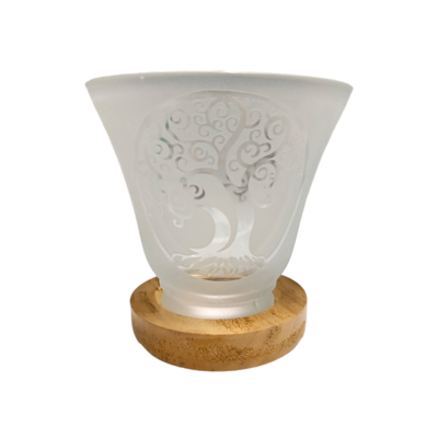 Lampe en Cristal de Sel 3D Lotus