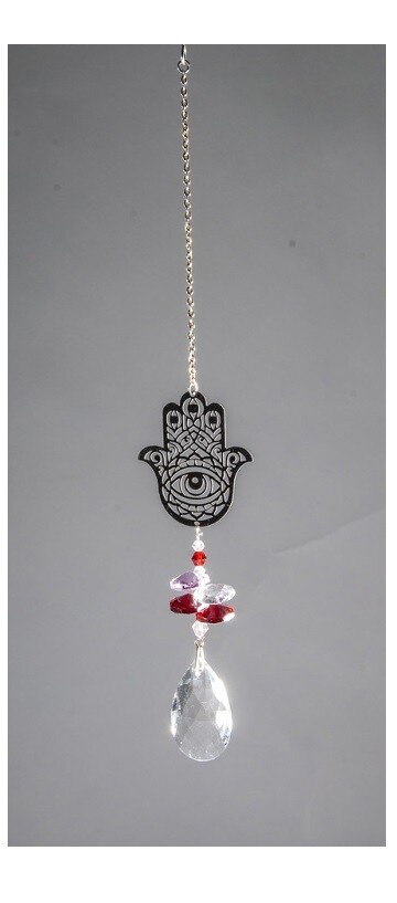 [3660341740385] Carillon Ange cristal 45 cm Multicolore