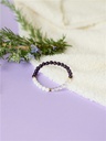 Bracelet Chakra Couronne Perles rondes 6 mm