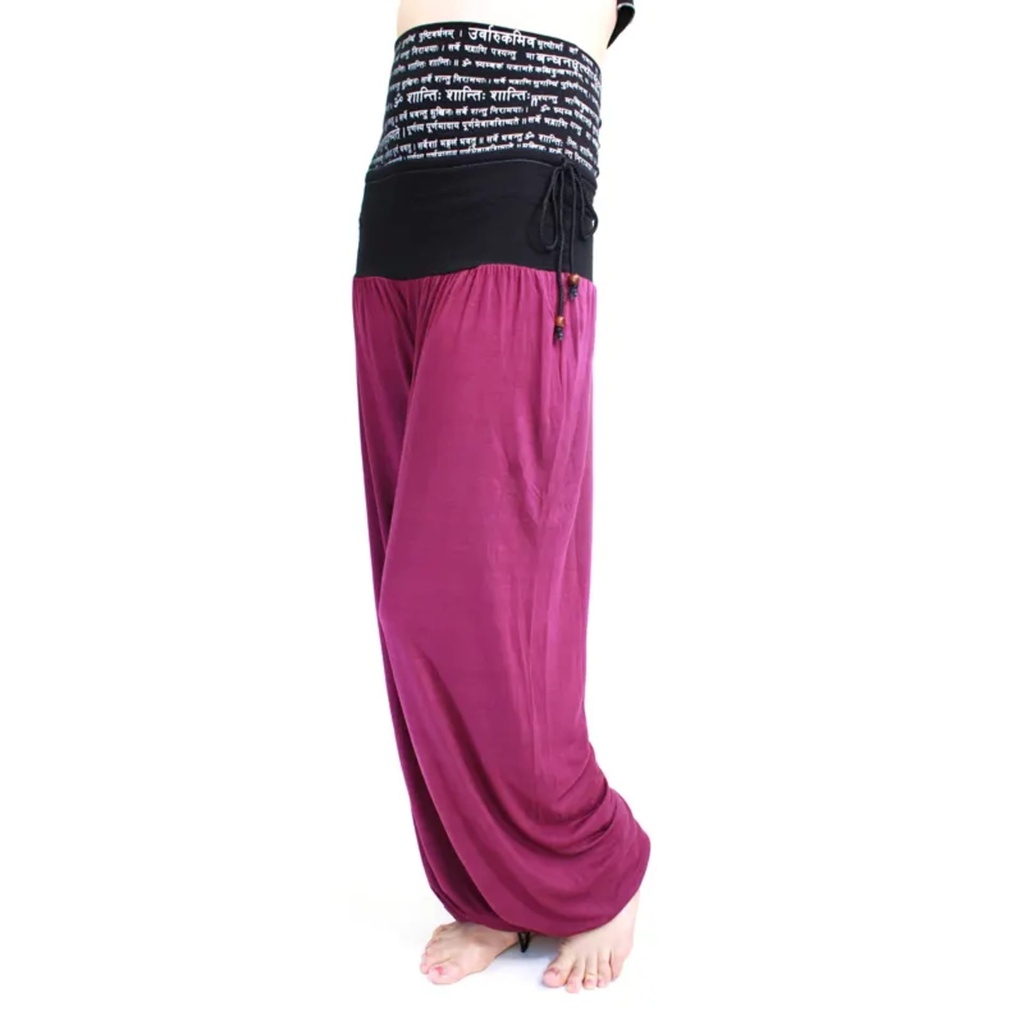 Yoga pantalon 'Breath easy mantra' unisex taille unique