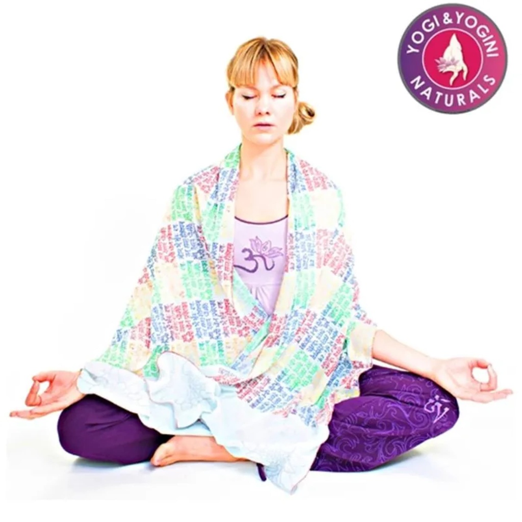 Châle de Méditation Gayatri Mantra -- 210x65 cm