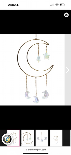 pendentif fenêtre croissant de lune