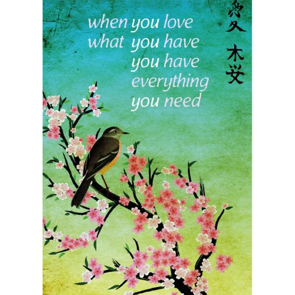 Carte postale When you love what you have -- 15x10.5 cm