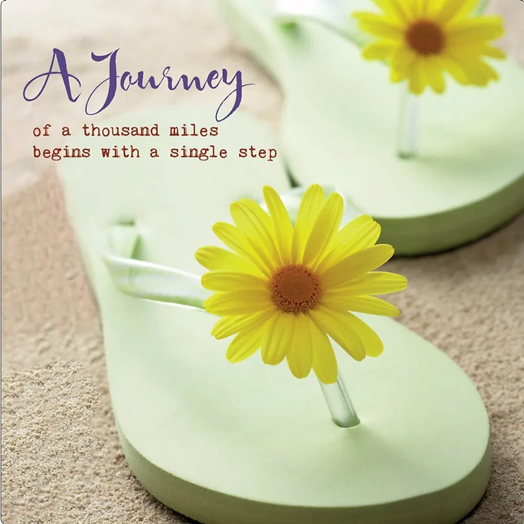 Carte de voeux A journey of a thousand | 14x14 cm