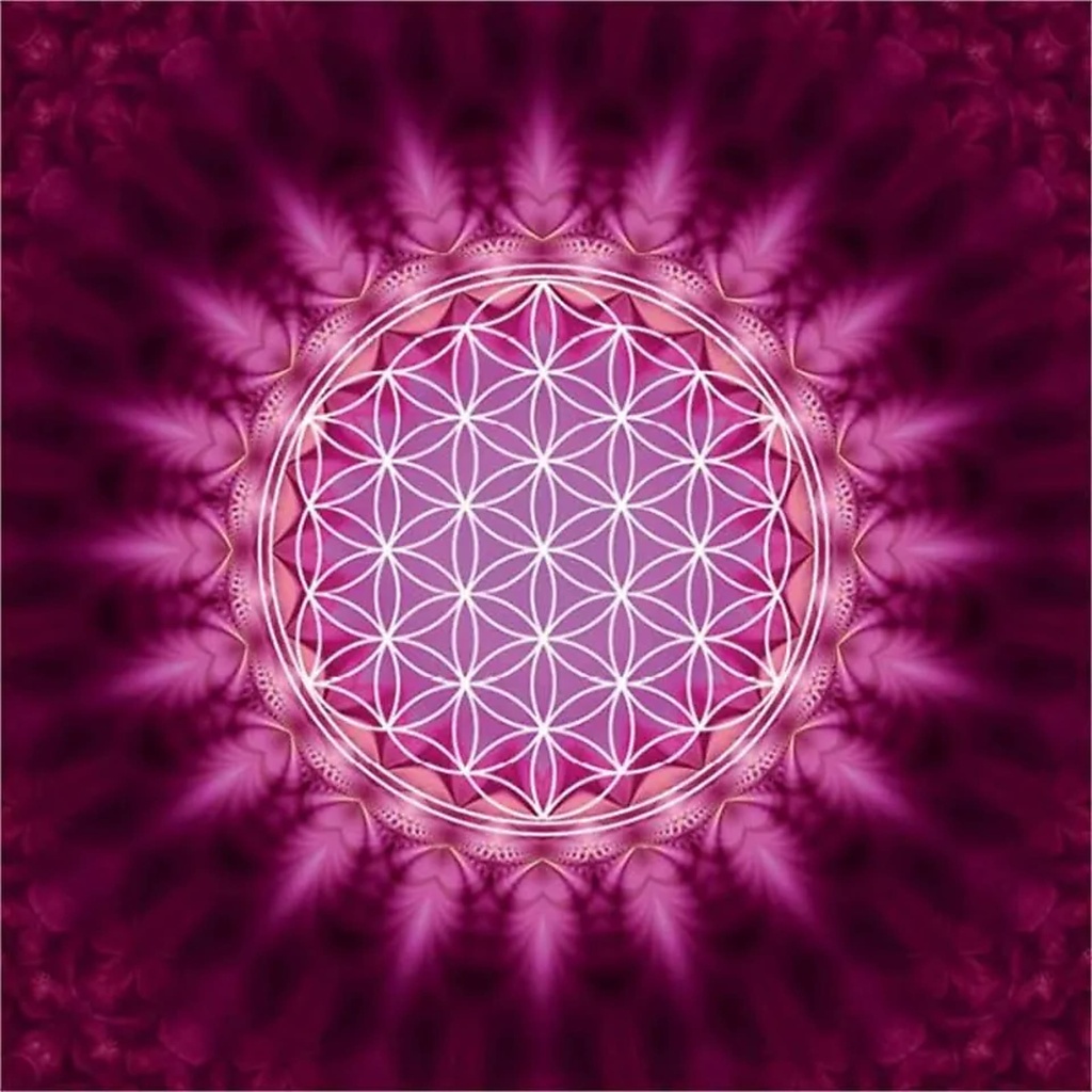 Carte de voeux Fleur de Vie | 14x14 cm