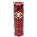 Bougie parfumée 1° chakra stearine 100 heures | 21x6.5 cm