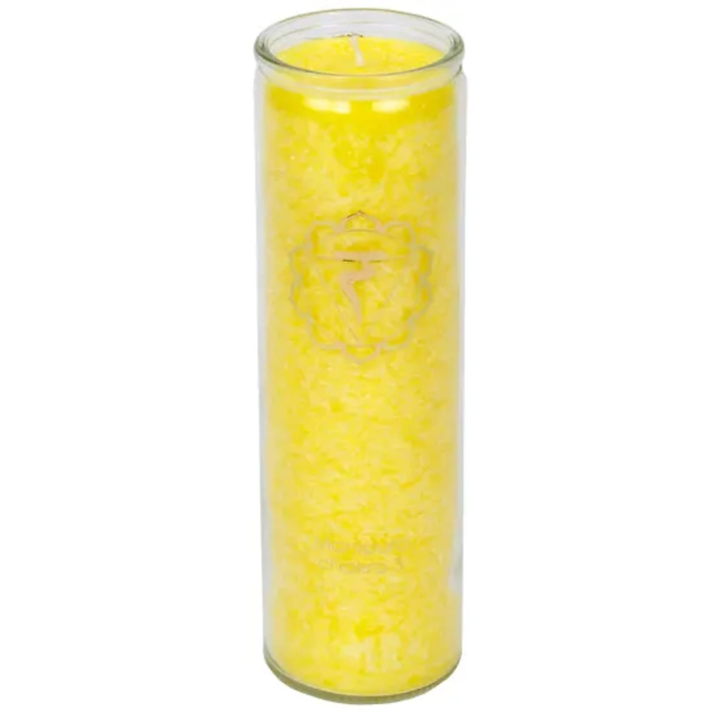 Bougie parfumée 3° chakra stearine 100 heures | 21x6.5 cm