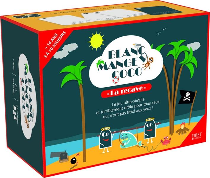 Blanc manger coco - "La recave". Le jeu ultra simple et terriblement drôle pour tous ceux qui n'ont pas froid aux yeux ! Contient : une notice, 41 cartes-questions et 159 cartes-réponses