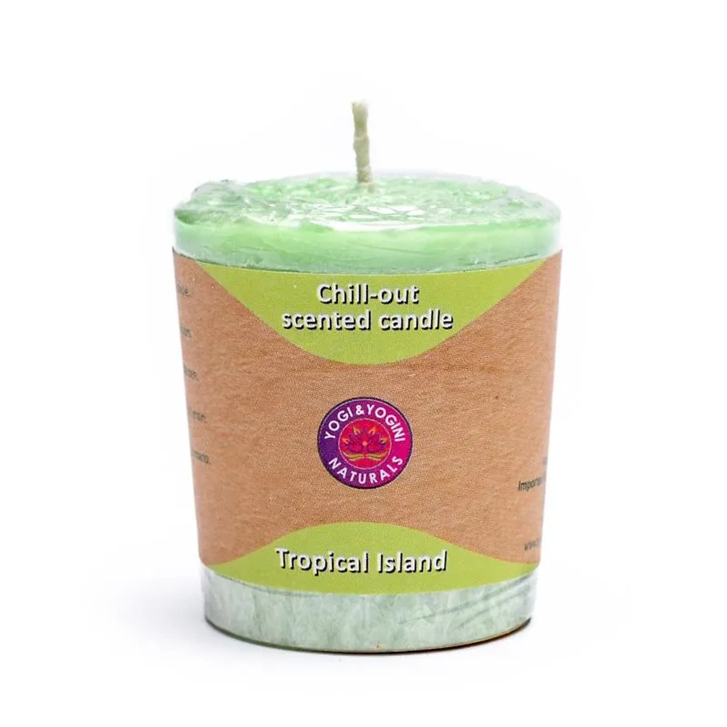 [8718657460529] Bougie Chill Out parfumée Tropical Island | 4.5x4 cm