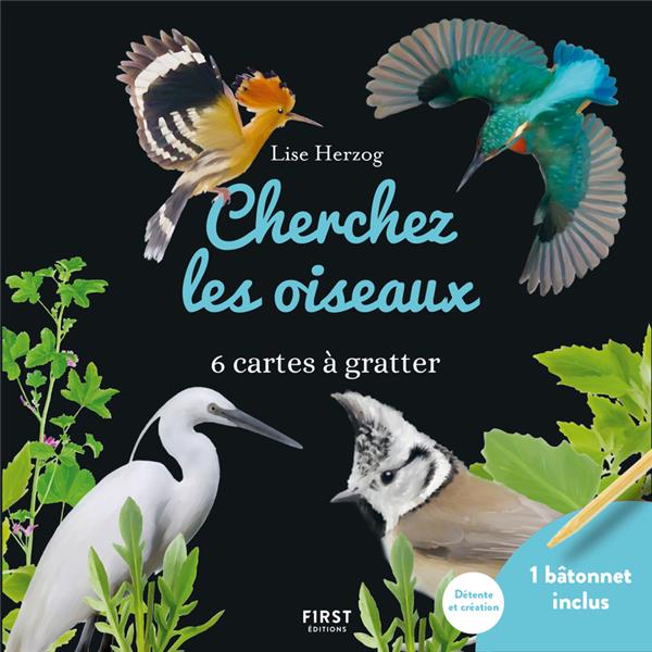 Cherchez les oiseaux - 6 cartes à gratter et 1 bâtonnet inclus
