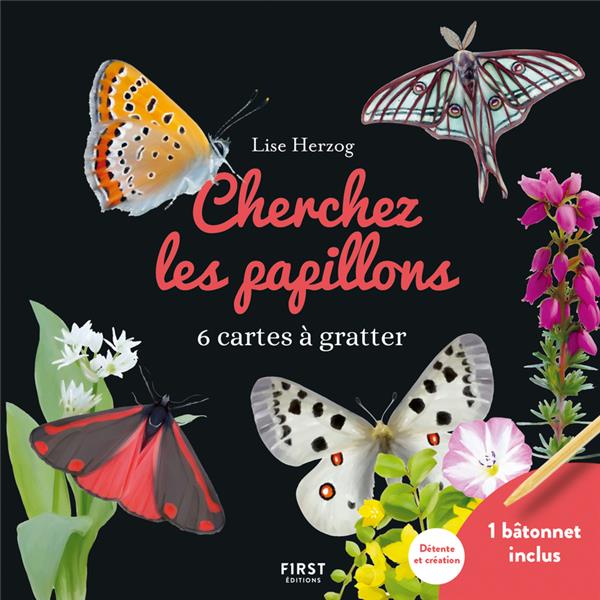 Cherchez les papillons - 6 cartes à gratter et 1 bâtonnet inclus
