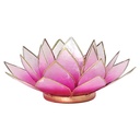 Eclairage d’ambiance Lotus rose bords or | 13.5 cm
