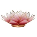 Eclairage d’ambiance Lotus orange bords or | 13.5 cm