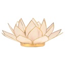Eclairage d’ambiance Lotus blanc or | 13.5 cm