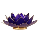 Eclairage  Lotus 6° Chakra indigo & or | 13.5 cm