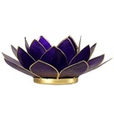 Eclairage Lotus 7° Chakra violet & or | 13.5 cm