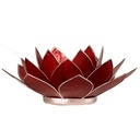 Eclairage Lotus 1° chakra rouge/argent | 13.5 cm