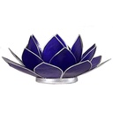 Eclairage  Lotus 6° chakra indigo argent | 13.5 cm