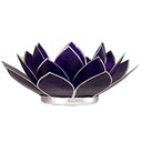 Eclairage Lotus 7° chakra violet &argent | 13.5 cm