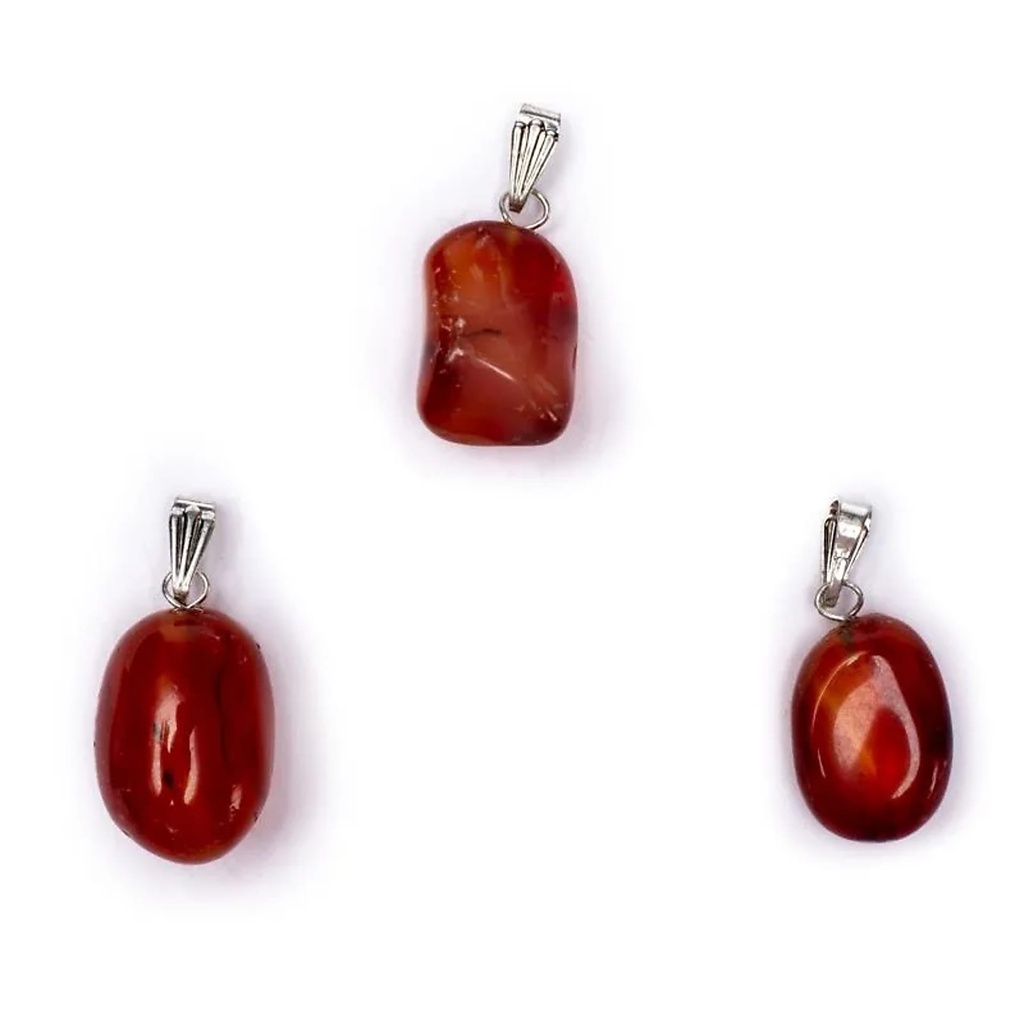 Pendentif Agate rouge avec crochet | ±1-2.5cm