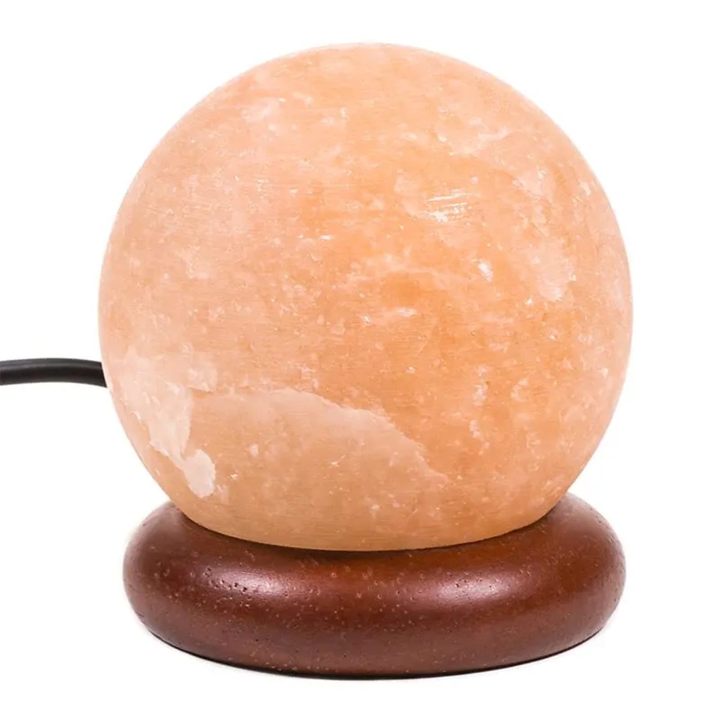 Mini lampe sel sphère orange USB  LED | 450 g; 9 cm