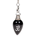 Pendule Om Agathe noire polie | 16 g; 4 cm