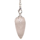 Pendule lotus cristal de roche en pointe | 2.5-3 cm