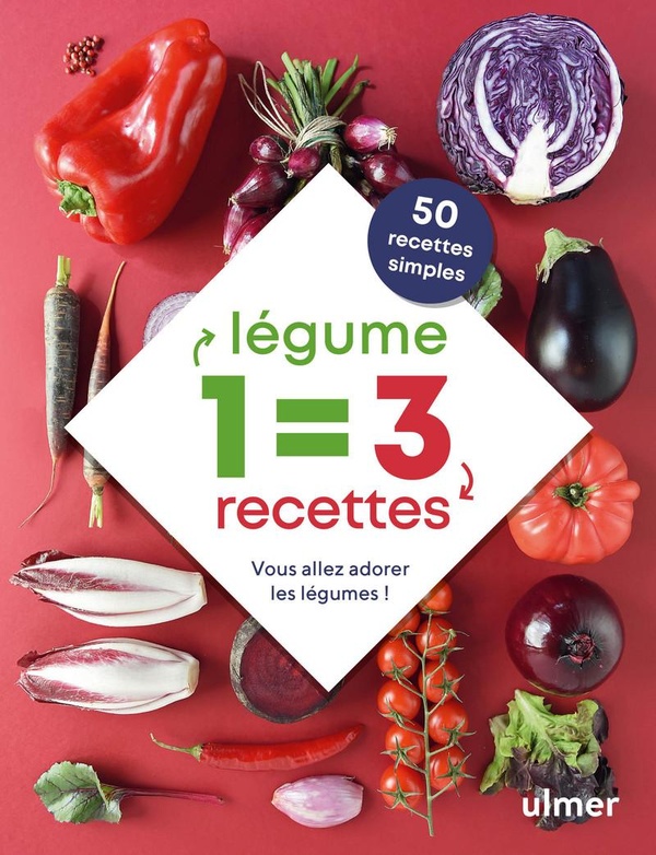 [épuisé] 1 légume = 3 recettes - Vous allez adorer les légumes !