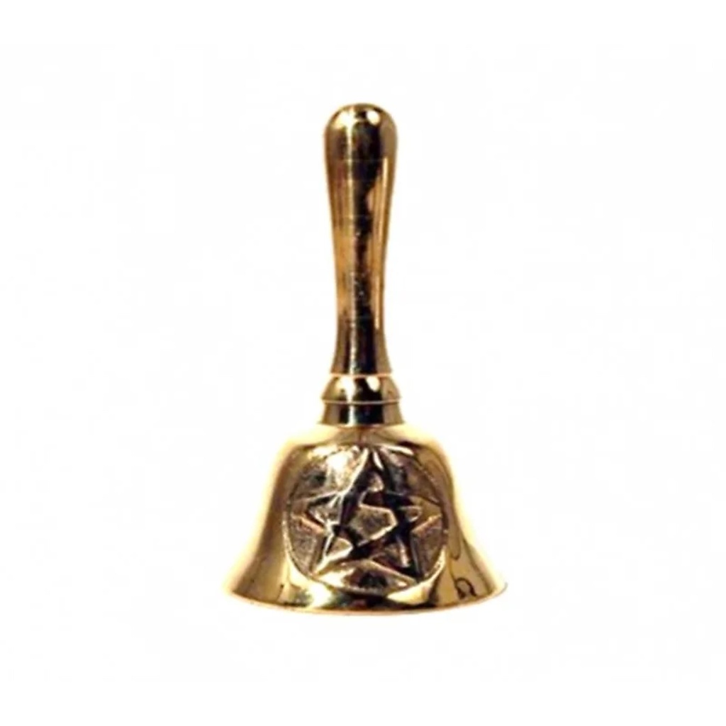 Cloche laiton Symbol pentacle | 9.5x4.5 cm