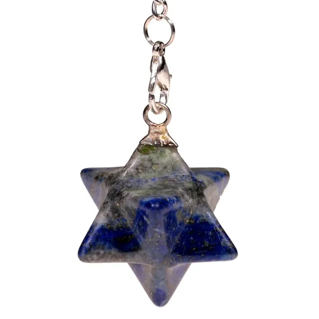 Pendule Lapis Lazuli Merkaba 8 pointes | 3 cm
