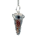 Pendule Choku Rei avec pierres 7 Chakra | 3.5x1.7 cm