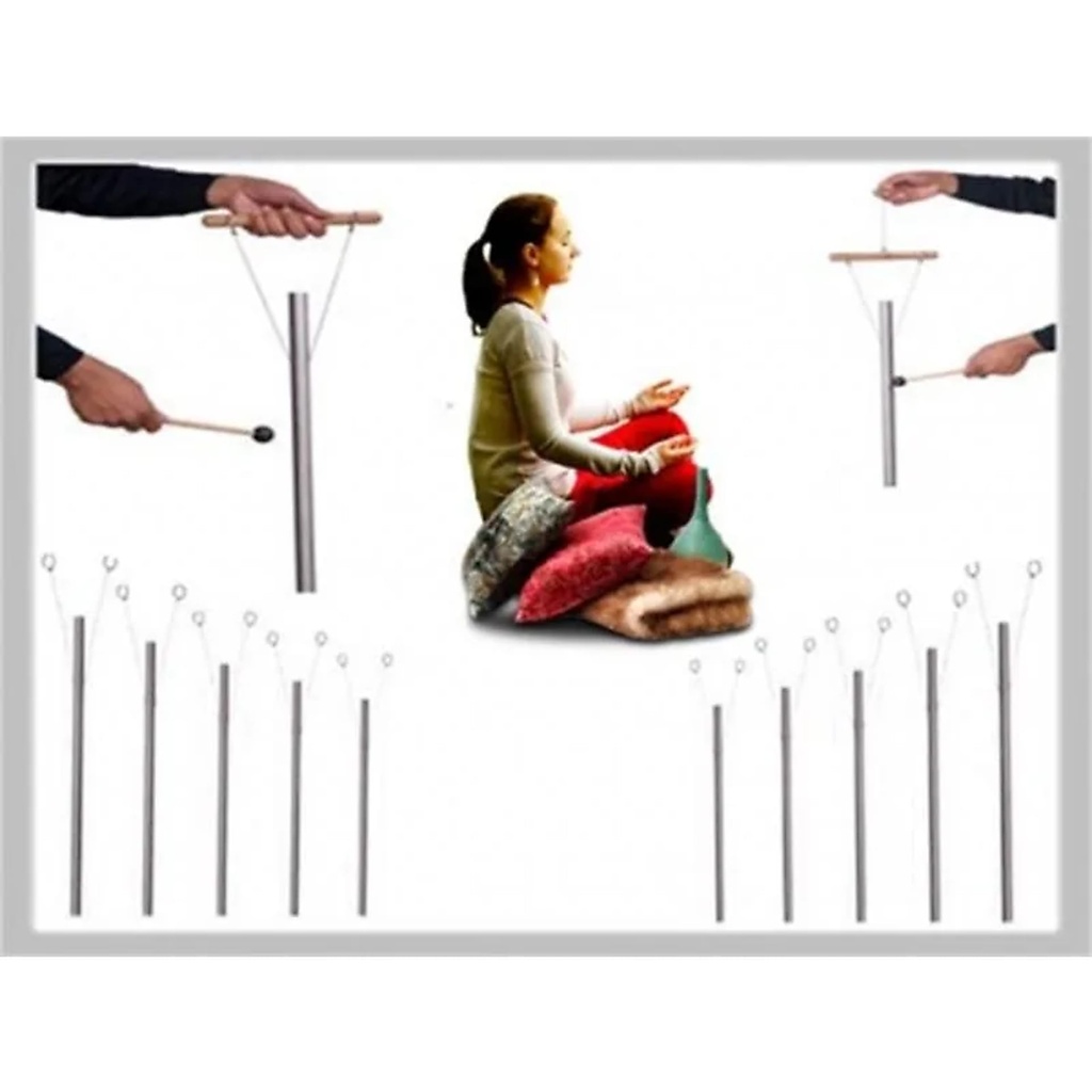 Tube carillon Healing Energy onde cérébrale SET de 5 | 75-77 cm