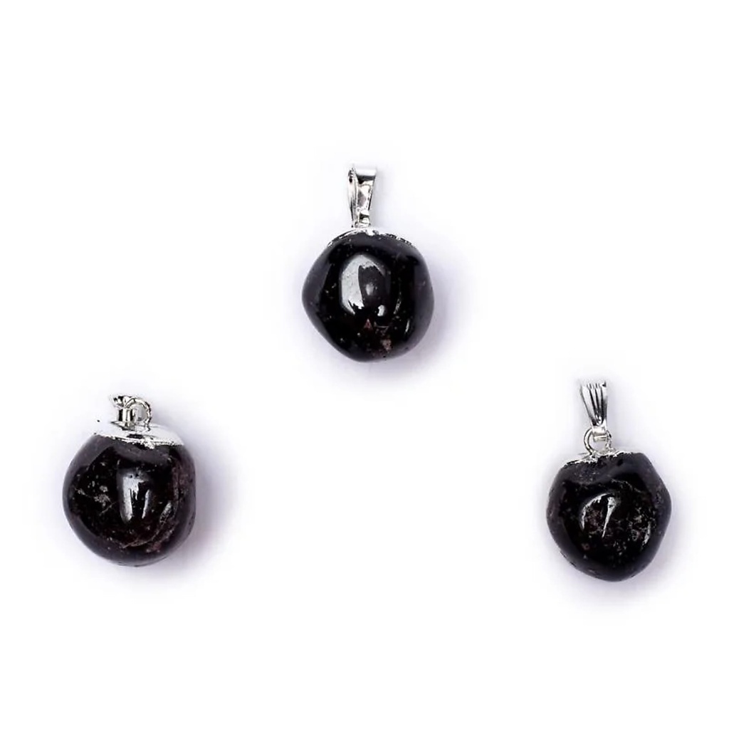 Pendentif Grenat monture en métal | ±1-2.5 cm