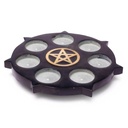 Bougeoir Divinité en pierre Ollaire Pentacle | 25 cm
