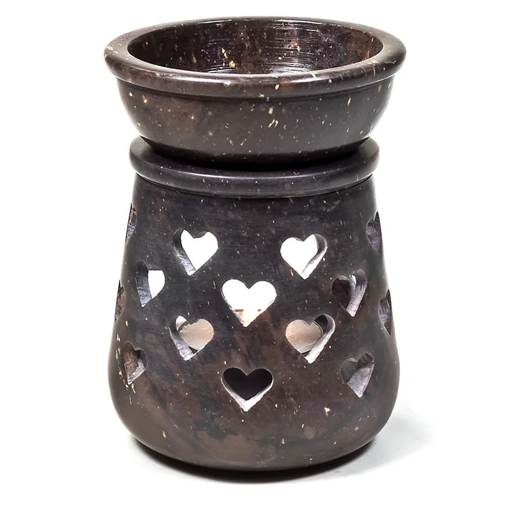 Brûle-parfum - Coeurs - en pierre à savon | 10x7.5 cm