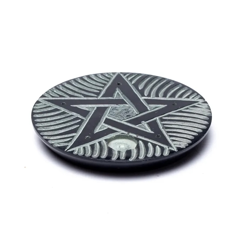 Brûle encens Pentacle bâtons/cônes pierre à savon | 10 cm