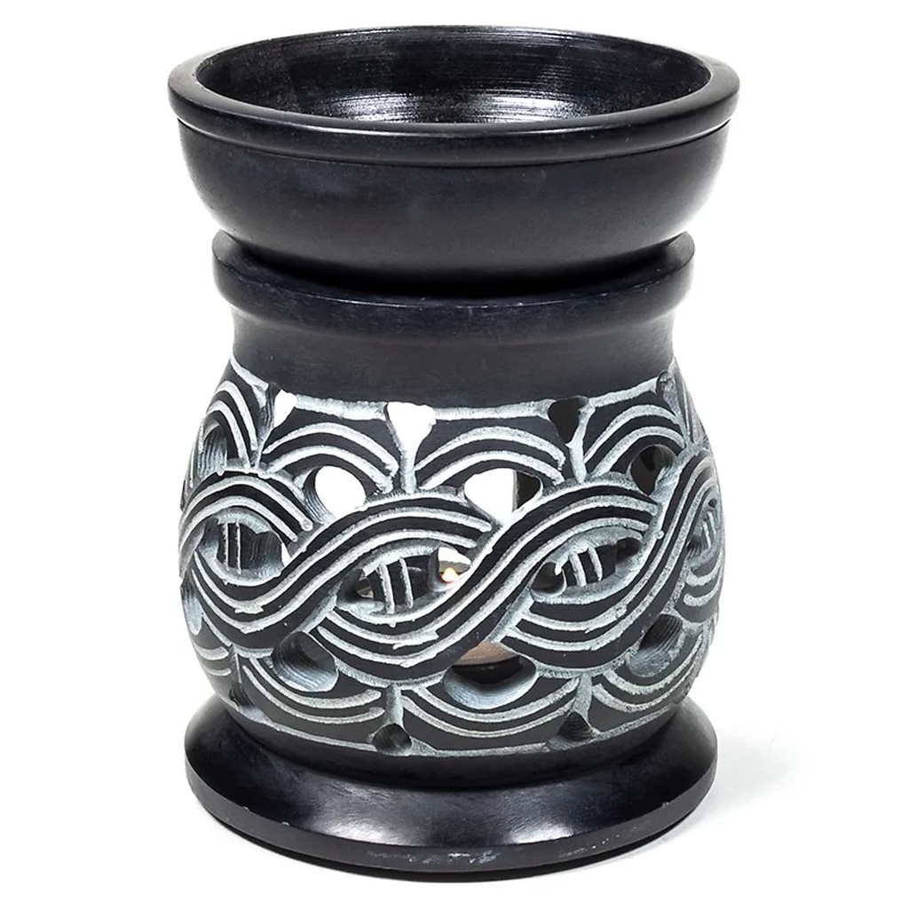 Brûle-parfum - Noeuds Celtiques - pierre à savon | 12 cm