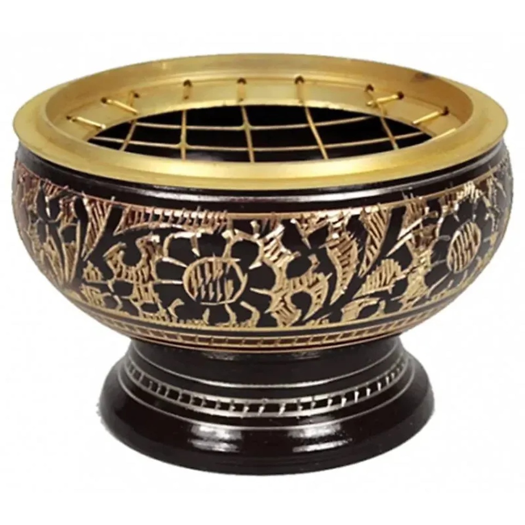 Brûle encens pour charbon en laiton taille S | 6.5x4.5 cm
