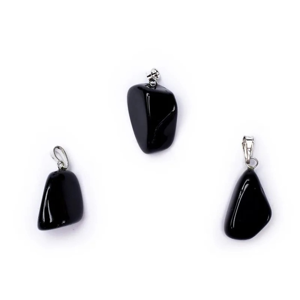 Pendentif Obsidienne noire avec crochet | ±1-2.5 cm