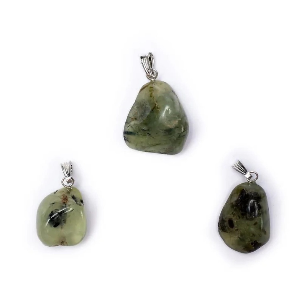 Pendentif Prehnite avec crochet  |  ±2-3cm