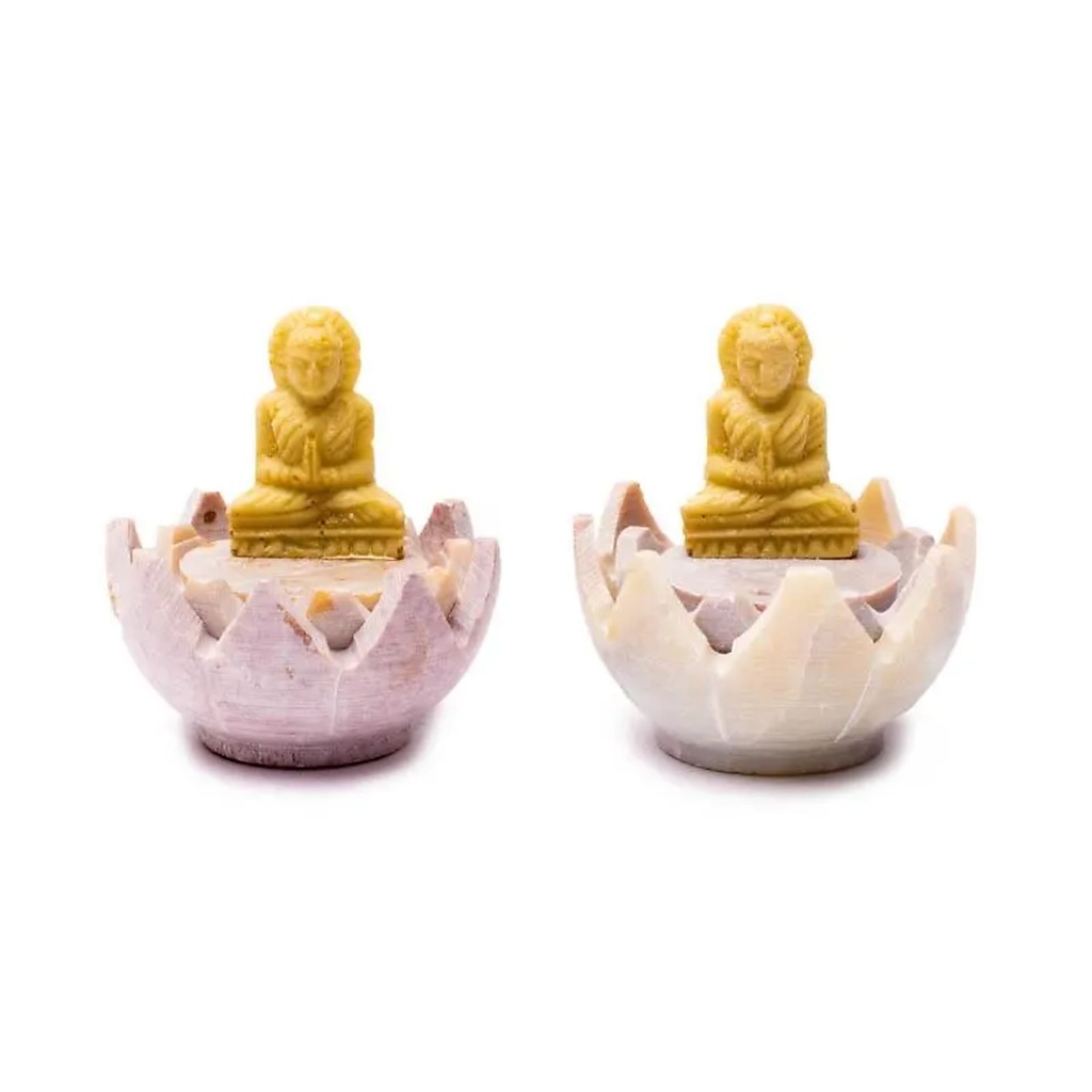 Brûle Bâton d'encens Bouddha pierre à savon | 5x4 cm