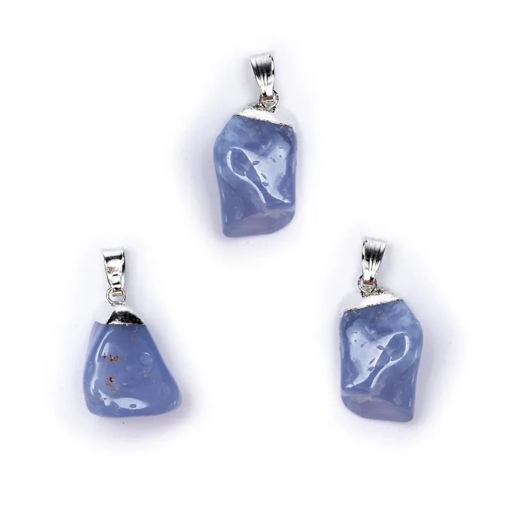 Pendentif Calcédoine avec cadre en métal |  ±1-2.5cm