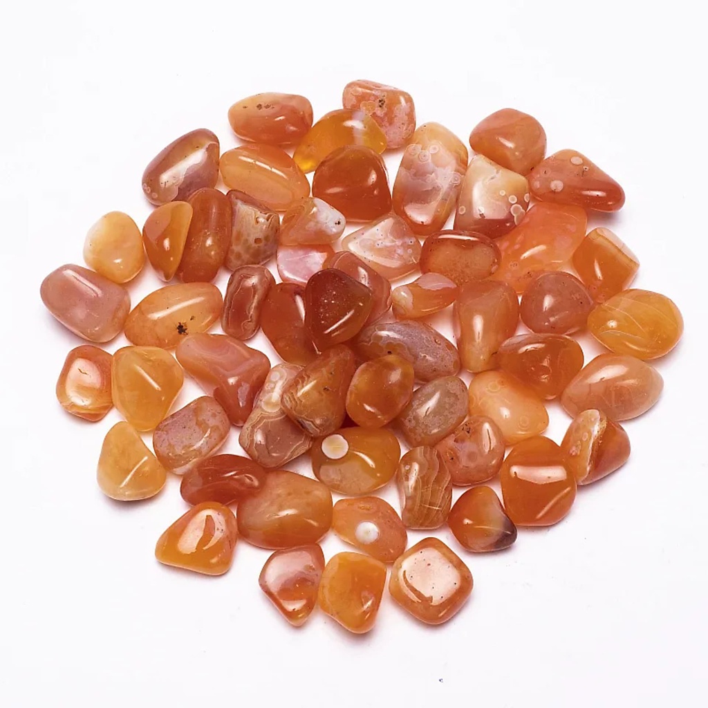 Cornaline bandée Pierres polies qualité A | ±250 g; ±1.5-2 cm
