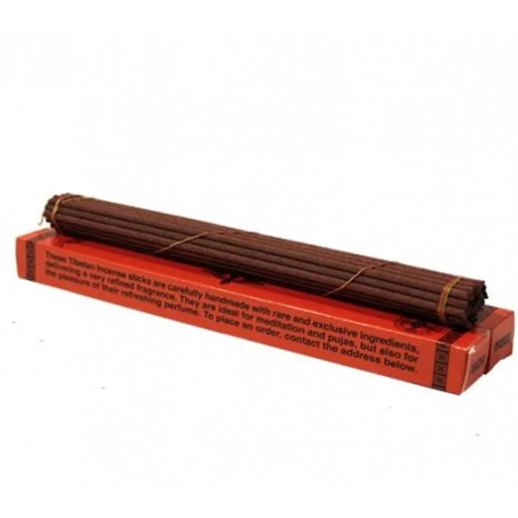 Encens Tibétain aux herbes boite rouge | 40 g; 26 cm