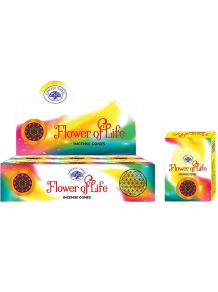 Encens Green Tree Flower of life Cônes - 15 grs