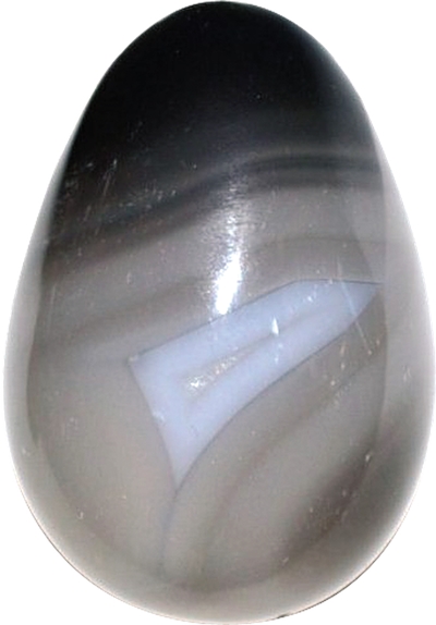 Oeuf Agate rubanée - Pièce de 30 x 45 mm
