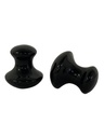 Gua sha Mushrooms en Obsidienne Noire Assortiment de 2