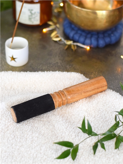 [3660341736067] Bâton pour Bol Chantant Bois et Daim 19 cm